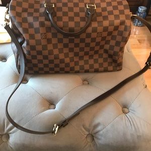 Louis  Vuitton Damier Ebene Speedy Bandouliere 35